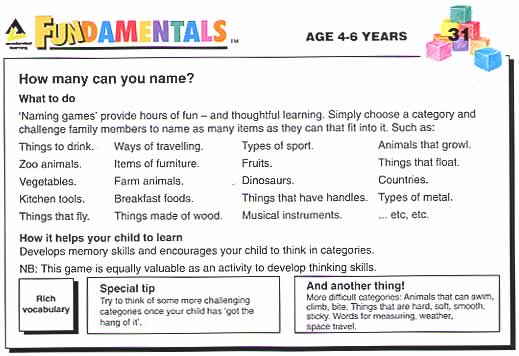 FUNdamentals activity card